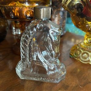 Vintage Mac Gregor Horse Head Empty Glass Bottle